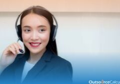 a person in a corporate attire using a headset