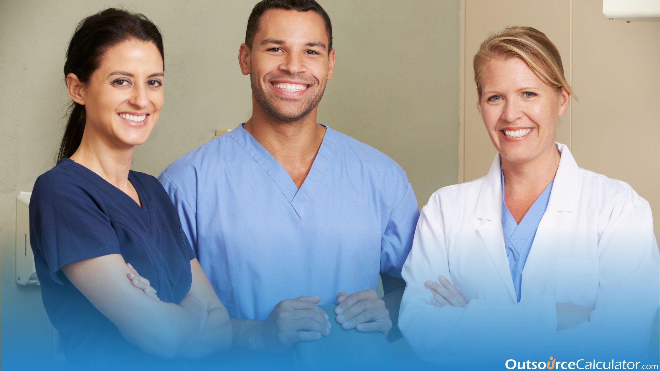 three dental scribes smiling