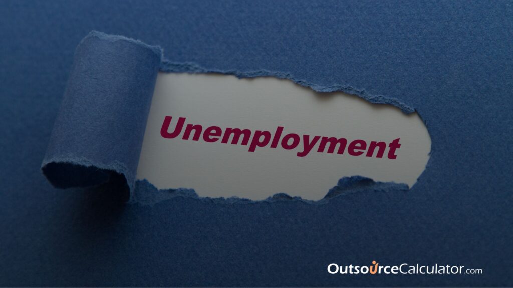 an image with a scratch and text "unemployment"